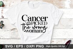 Cancer picked the wrong woman - True crime SVG Design Product Image 1