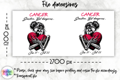 Snarky Skeleton Zodiac Sign Mug Wrap, Cancer Zodiac Mug Product Image 2