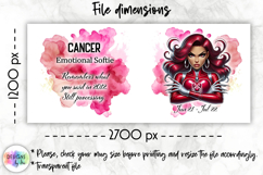 Zodiac Sign Mug Wrap PNG, Cancer 15oz Sublimation Design Product Image 2