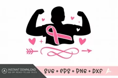 Cancer strong girl vector SVG , Breast Cancer Survivor SVG Product Image 1