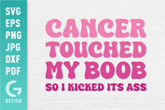 Cancer Touched My Boob SVG Breast Cancer Survivor Quote Product Image 1