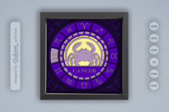 Cancer Zodiac 3D Shadow Box Layered Papercut Product Image 2