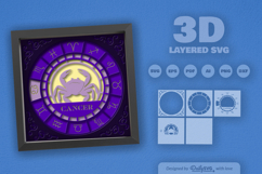 Cancer Zodiac 3D Shadow Box Layered Papercut Product Image 3