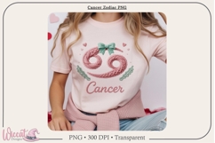 Cancer Zodiac PNG, Cozy Faux Knit Astrology Clipart Product Image 7