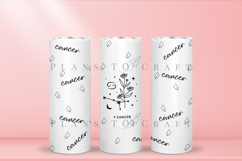 Cancer zodiac skinny tumbler sublimation wrap with high resolution and transparant background are for 20oz and 30oz skinny tumbler