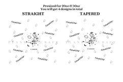 Cancer zodiac skinny tumbler sublimation wrap with high resolution and transparant background are for 20oz and 30oz skinny tumbler