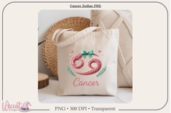 Cancer Zodiac PNG, Cozy Faux Knit Astrology Clipart Product Image 6
