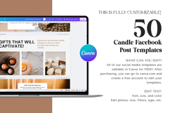 Candle Facebook Canva Posts Templates Product Image 8