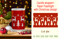 Candle wrapper_ Paper Flashlight with Christmas design Product Image 1