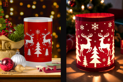 Candle wrapper_ Paper Flashlight with Christmas design Product Image 2