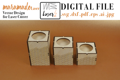 Candle Holder Tower Vector File for Laser Cutter. Product Image 1