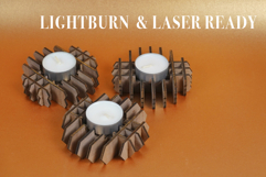 Candle Holder Grid Vector File for Laser Cut - 3 variations Product Image 1