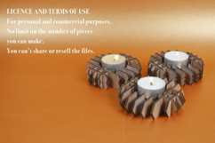 Candle Holder Grid Vector File for Laser Cut - 3 variations Product Image 5