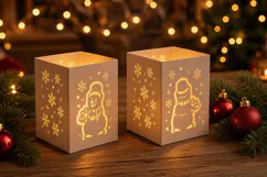 Template for making a Snowman candle holder Product Image 3