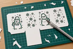 Template for making a Snowman candle holder Product Image 2