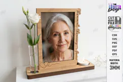 Candle Holder with Vase and Photo Frame Laser Cut |Engraving Product Image 1