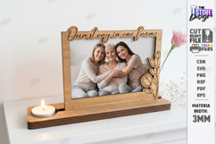 Candle Holder with Vase and Photo Frame Laser Cut |Engraving Product Image 1