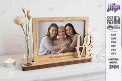 Photo Frame with Vase Laser Cut | Laser Engraving | Love SVG Product Image 1