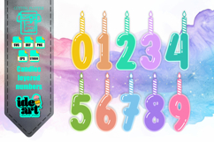 Candles layered numbers Product Image 1