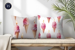 Candles Shaped Like Melting Ice Watercolor Digital Paper Product Image 2