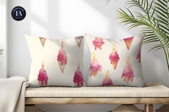 Candles Shaped Like Melting Ice Watercolor Digital Paper Product Image 2