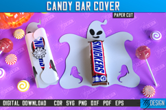 Candy Bar Cover Paper Cut Design, Halloween Trick or Treat Product Image 1