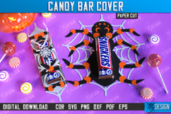 Candy Bar Cover Paper Cut Design, Halloween Trick or Treat Product Image 1