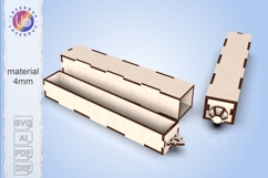 Laser Drawer Box Template SVG - 4mm Thickness Product Image 1