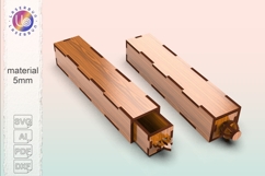 Sliding Candy Box SVG for 5mm - Laser Cut Template Product Image 1