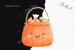Cute Halloween Candy Bucket Clipart | Halloween PNG Product Image 2