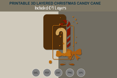 3D Layered Christmas stick / Candy Cane Product Image 2