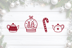 Christmas Kettles Ball and Candy cane SVG Product Image 1