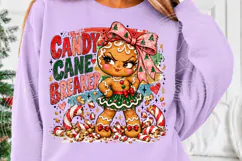 Candy Cane Breaker Funny Gingerbread Girl Christmas PNG Product Image 5