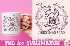 Candy Cane Christmas Club png, Coquette Bow Png Product Image 3