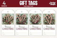 candy cane gift tags