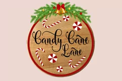 candy cane lane christmas Door Sign SVG instant download digital files layered files EPS PNG SVG DXF PDF JPG