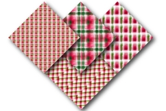 Holiday Checkered Backgrounds | Festive Scrapbook Patterns Product Image 2