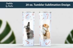 Candy Cane Seamless Sublimation Photo Tumbler Design for 20 oz skinny tumbler