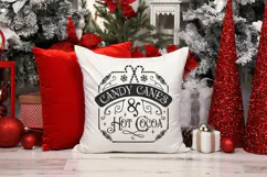 Candy Canes & Hot Cocoa Farmhouse Christmas SVG Quote Product Image 3