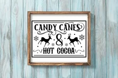 Candy Canes And Hot SVG , Farmhouse Christmas SVG Design Product Image 3