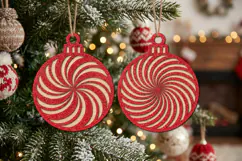 Candy Christmas Bauble SVG Laser Cut File For Crafters Product Image 2