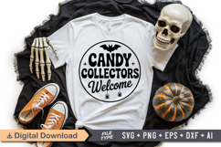 Candy Collectors Welcome SVG File | Halloween Round Sign SVG Product Image 4
