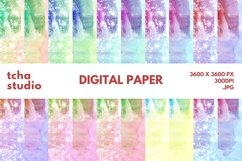 Candy Color Watercolor Digital Papers Glitter Background Product Image 1