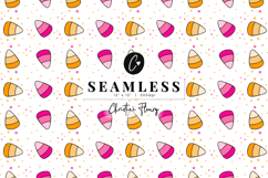 Candy Corn Halloween Pattern | Cute Halloween Digital Paper Product Image 1