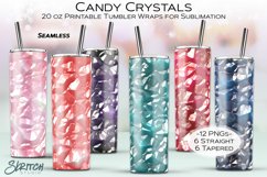 Candy Crystals Skinny Tumbler Sublimation Wraps - Set of 6 Product Image 1
