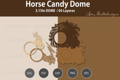 Horse Candy Dome Holder SVG Product Image 2