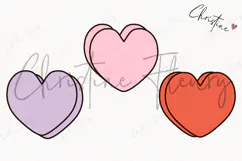 Retro Valentine Clipart | Valentine's Day PNG Product Image 3