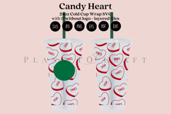 candy heart valentine starbucks 24oz cold cup tumbler wrap svg presized template for tumbler venti suitable for cutting machine or sublimation