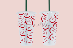 candy heart valentine starbucks 24oz cold cup tumbler wrap svg presized template for tumbler venti suitable for cutting machine or sublimation
