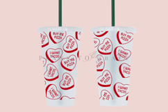 candy heart valentine starbucks 24oz cold cup tumbler wrap svg presized template for tumbler venti suitable for cutting machine or sublimation
